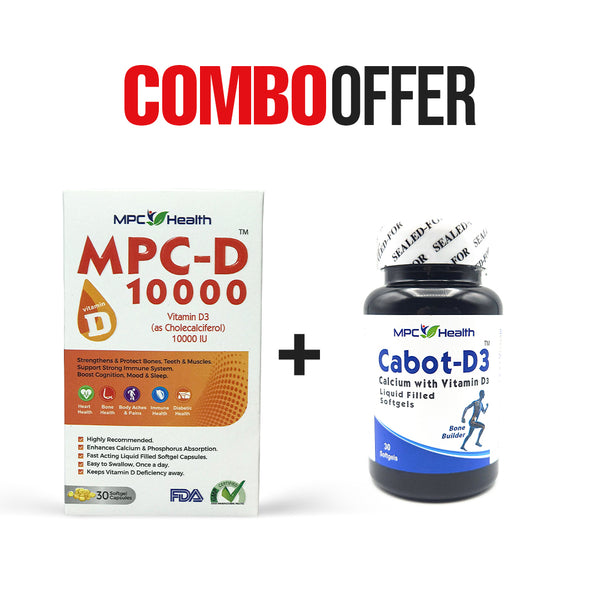 MPC-D 10,000 (30s) + Cabot-D3 (30s)(Prevents vitamin D deficiency and maintains the health of bones, muscles, and teeth)