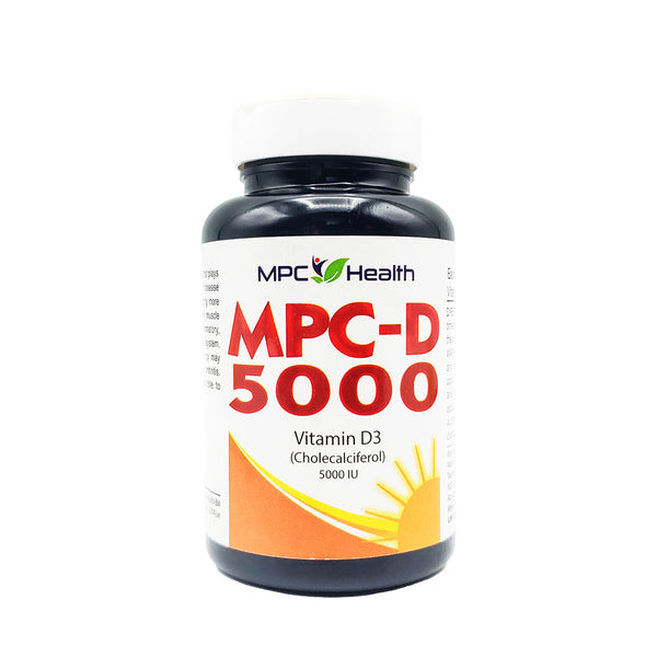 MPC-D 5000IU Softgels (60s) (Addresses Vitamin D Deficiency, Supports Calcium Absorption, Maintains Bones, Teeth, Boosts Immunity & Prevent Depression)