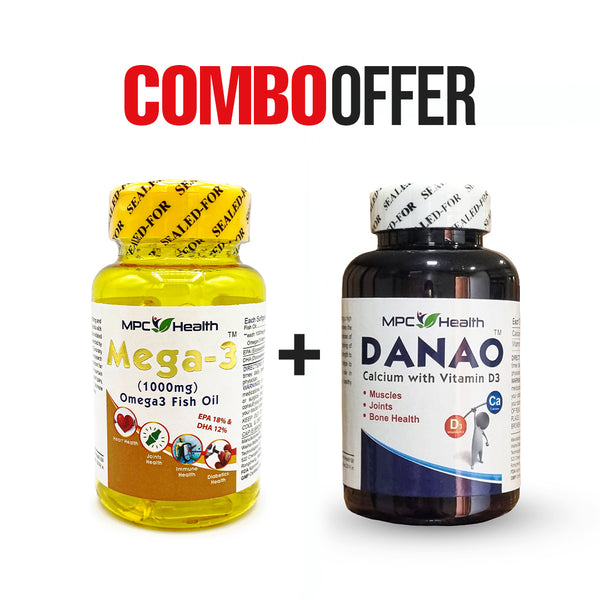 Mega-3 (30s) + Danao (30s) (Support Hairs & Skin Health + Prevent Calcium Deficiency)