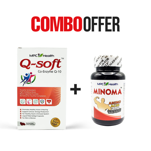 Q Soft (30s) + Minoma (90s) (Supports Cellular Energy + Promote Muscle Growth & Strength & Healthy Weight Gain)