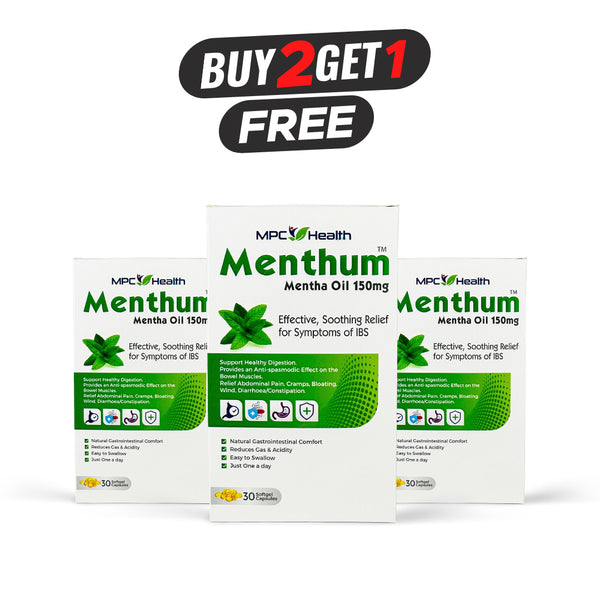 Buy 2 Menthum (30s) Get 1 Menthum (30s) Free (Relieves Heartburn, Gas Issues, IBS)