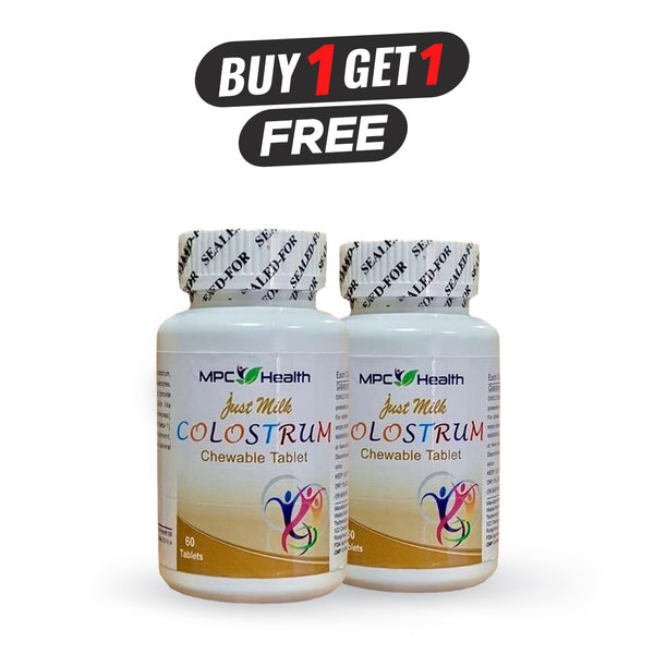Just Milk Colostrum Chewable Tablets (60s) (Buy One Get One Free) (Overall Growth and development,immune booster,energy,Mental Focus)