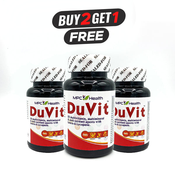 Buy 2 Duvit (30s) Get 1 Duvit (30s) Free  (25 Key Vitamins and Minerals for General Weakness, Fulfilling Nutrient Deficiencies, and Boosting Overall Health)