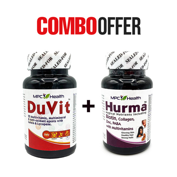 Buy Duvit (60s) & Get Hurma (30s) Free (SUPPORT SKIN, HAIR, NAILS AND PREVENT DEFICIENCIES)