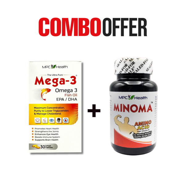 Minoma (90s)+Mega 3 (30s) (Support Weight Gain + Promote Muscle Growth)