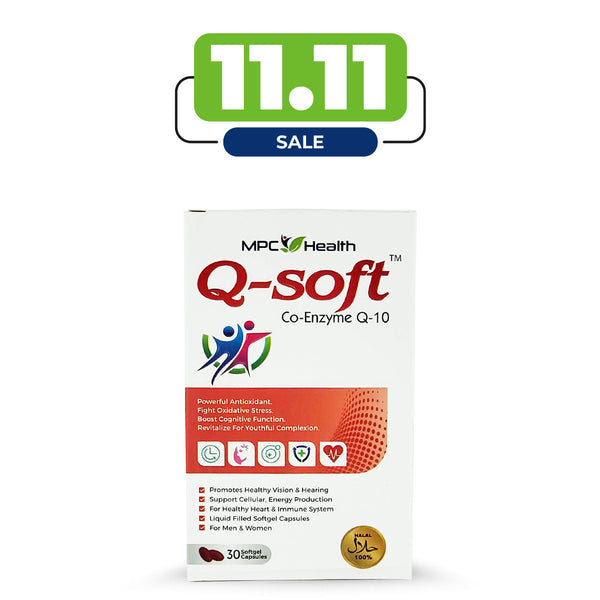 Q-Soft Softgel (30s)  (Support cellular energy, antioxidant defense, and fertility for both men and women while overcoming all sorts of weakness)