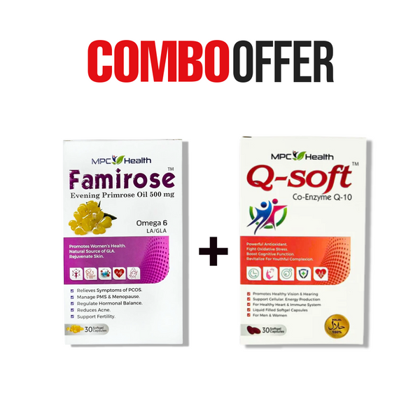 Famirose (30s) + Q-Soft (30s) (Provides Antioxidant Defense Against Oxidative Stress In PCOS & Regulate Hormonal Health)