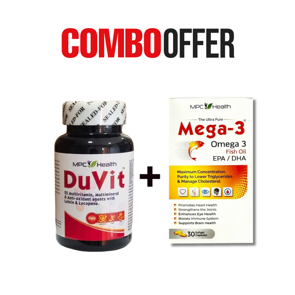 Duvit + Mega-3 (Prevent Nutritional deficiency + Skin & Hair Health)