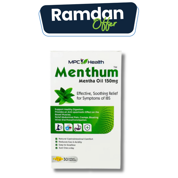 Menthum Softgel (30s) (Relieves Heartburn, Gas Issues, IBS)