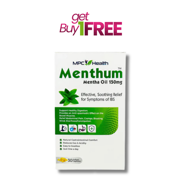 Menthum Softgel (30s) (Relieves Heartburn, Gas Issues, IBS)