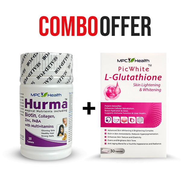 Hurma+PicWhite (Skin Lightening, Powerful Antioxidants, Detoxifier & Antiaging +Support Skin, Hair and Nails Health)