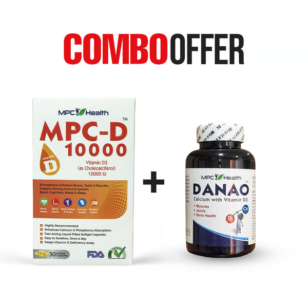 MPC-D 10,000 (30s) + Danao (30s) (Prevent Vitamin D deficiency + Strengthen Bones, Teeth & Muscles)
