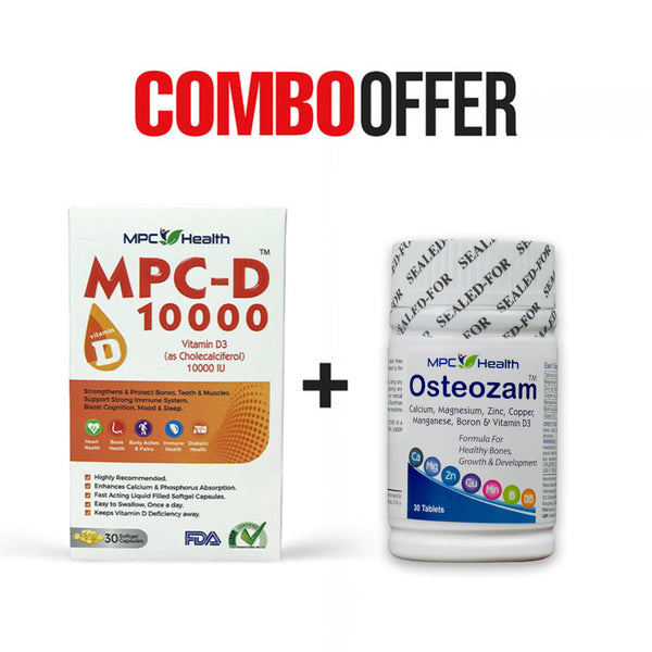 MPC-D 10000 (30s)+Osteozam (30s) (Prevent Vitamin D deficiency + Support Bone Health)