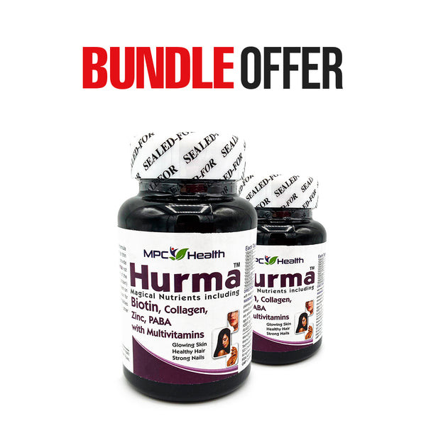 Hurma Tablets (Bundle Offer) (21 Key Vitamins & Minerals for Skin, Hairs, Nails Health).