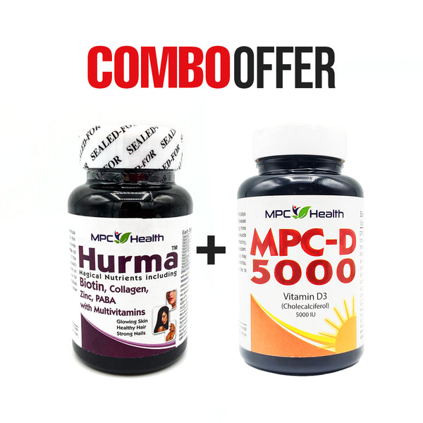Hurma (60s) + MPC-D 5000IU (60s) (Support skin, Hair & nails + Prevent vitamin D Deficiency)