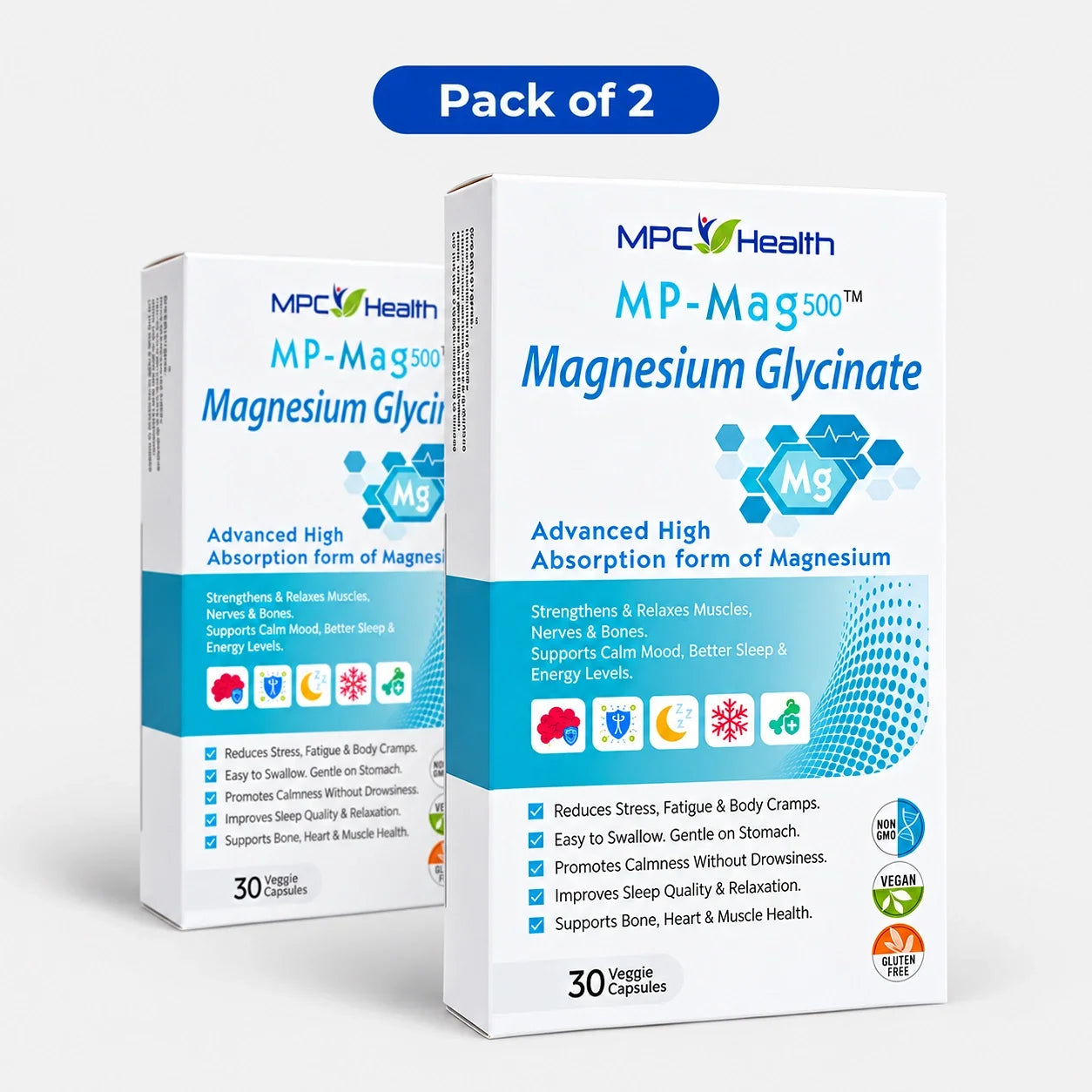 MP-Mag 500 Magnesium Glycinate pack of 2