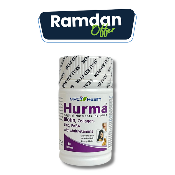 Hurma Tablets ( 21 Key Vitamins & Minerals for Skin, Hairs, Nails Health).